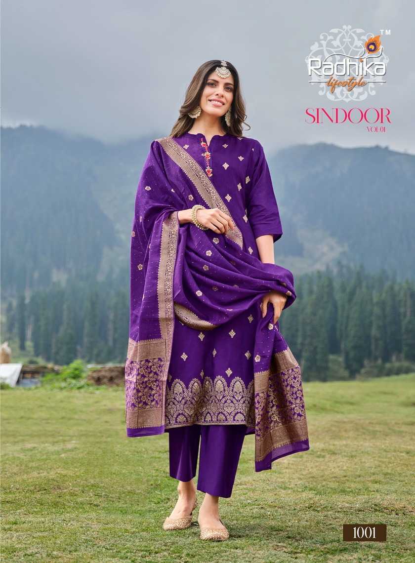 radhika lifestyle present sindoor vol 1 occassion wear readymade salwar kameez catalog
