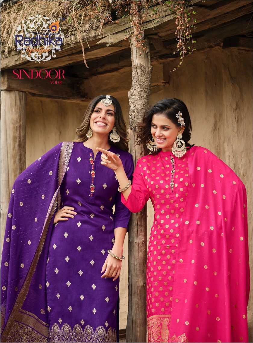 radhika lifestyle present sindoor vol 1 occassion wear readymade salwar kameez catalog