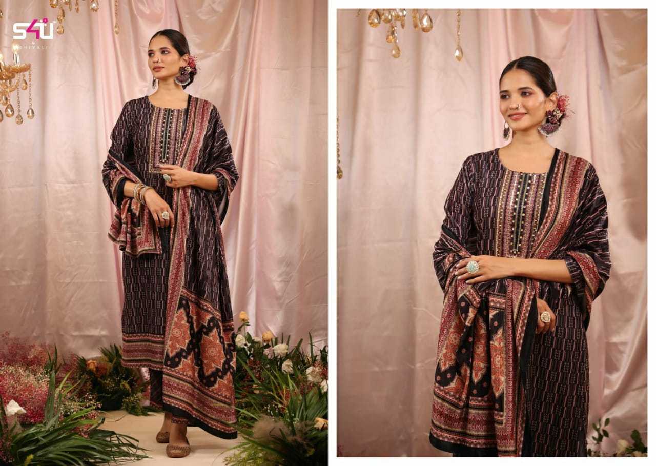 s4u shivali present noor vol 2 winter wear fancy readymade top bottom dupatta catalog