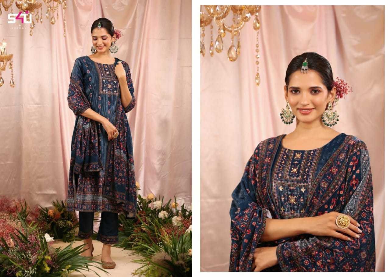 s4u shivali present noor vol 2 winter wear fancy readymade top bottom dupatta catalog