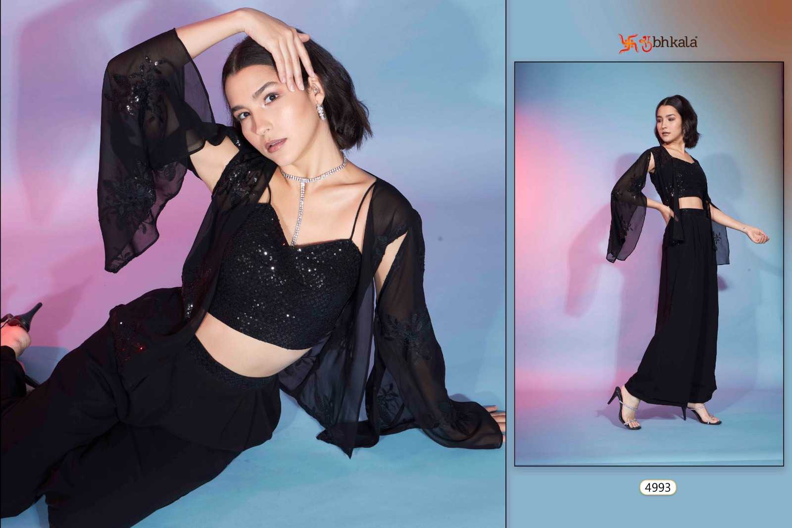 shubhkala flory vol 43 readymade western wear cord set with koti 