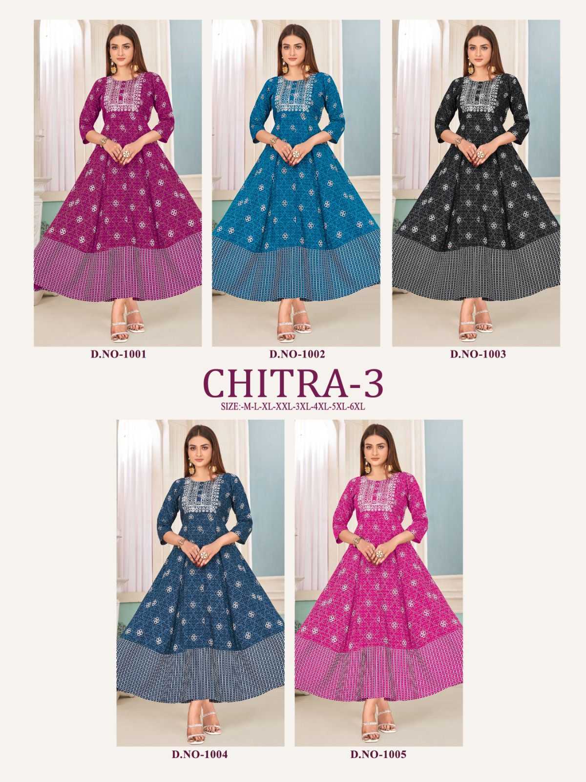 pr chitra vol 3 stitched long kurti with sequence work in plus sizes