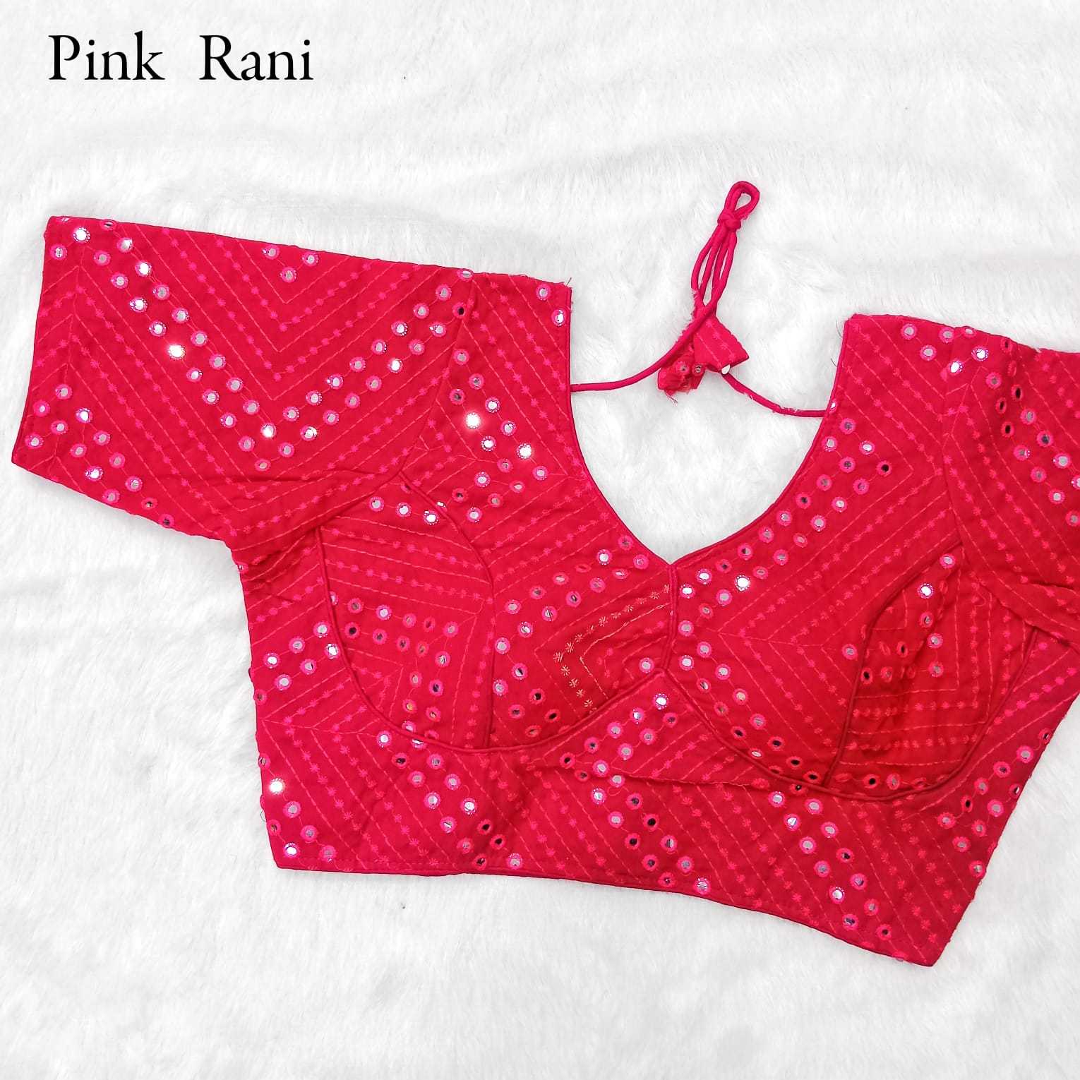 pr georgette mirror work readymade fancy blouse catalog