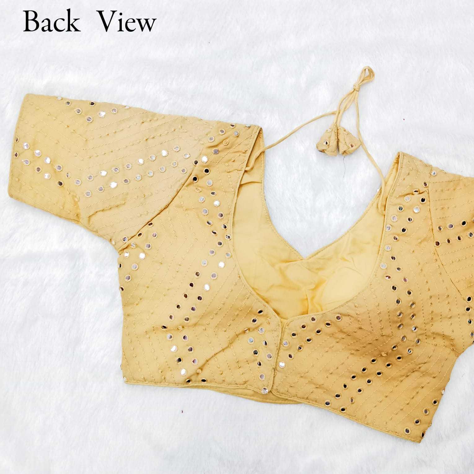 pr georgette mirror work readymade fancy blouse catalog