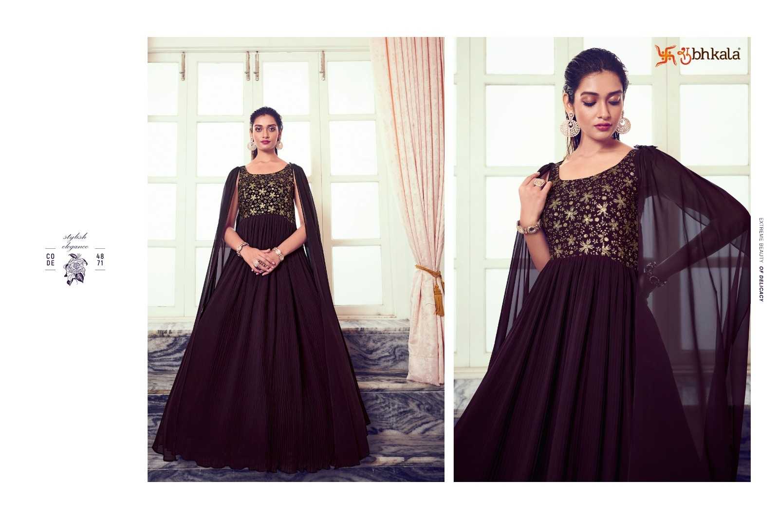 subhkala khushboo flory vol 41 western wear readymade designer gown catalog