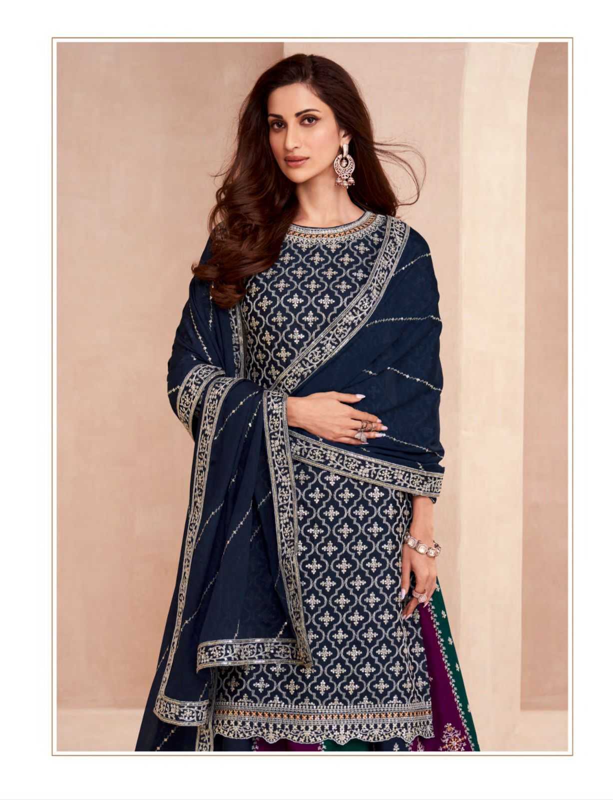 aashirwad gulkand colors dark edition fullstitch designer kurti skirt and dupatta catalog