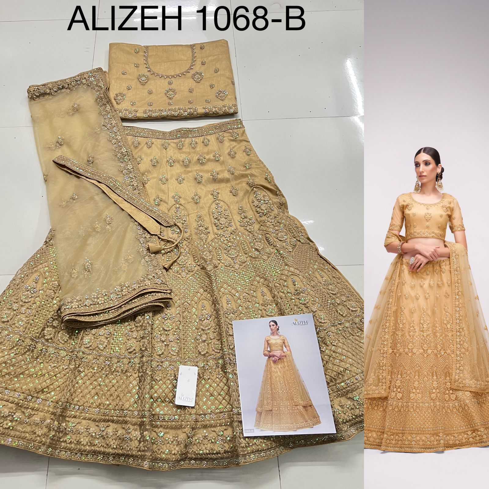 alizeh bridal heritage 1068 b designer bridal wear unstitch lehenga choli single design