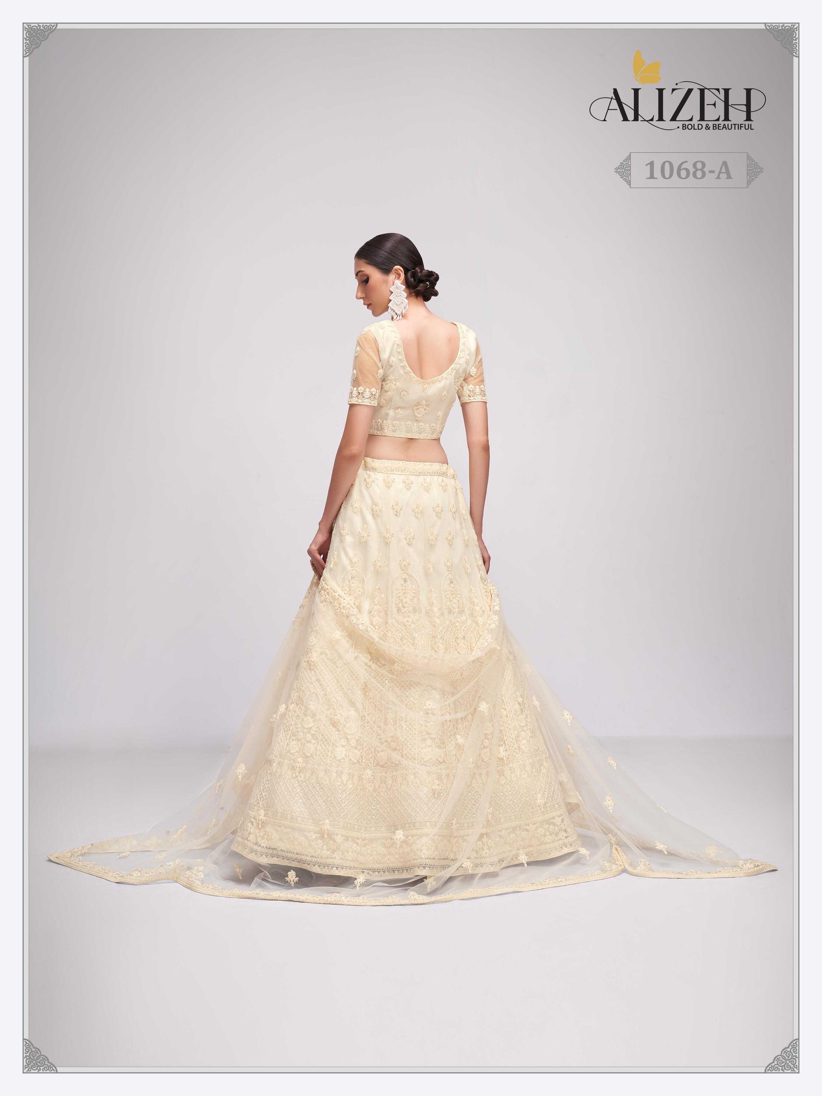alizeh bridal heritage 1068 a designer bridal wear unstitch lehenga choli single design