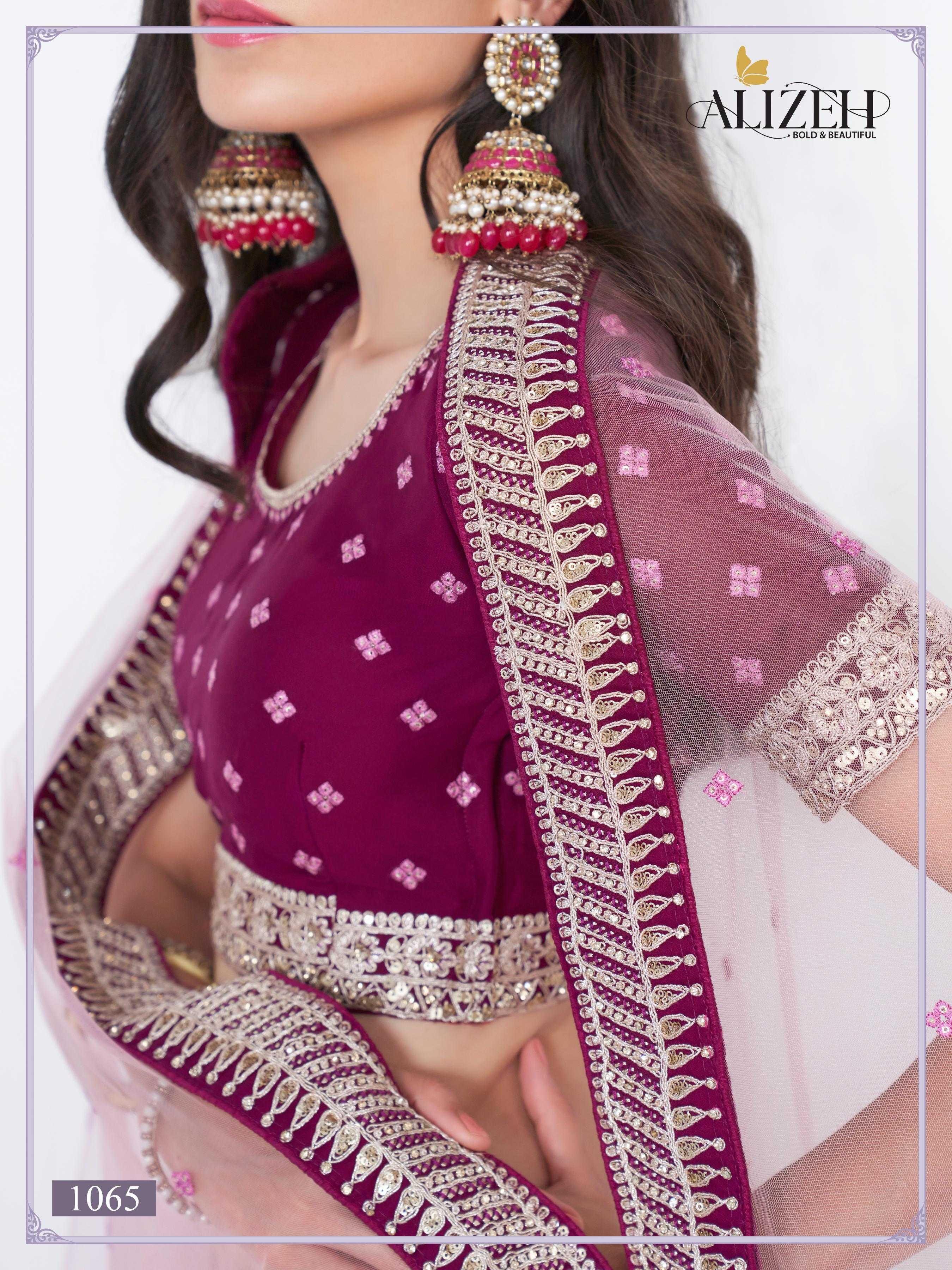 alizeh bridal heritage premium vol 2 1065 designer unstitch lehenga single design