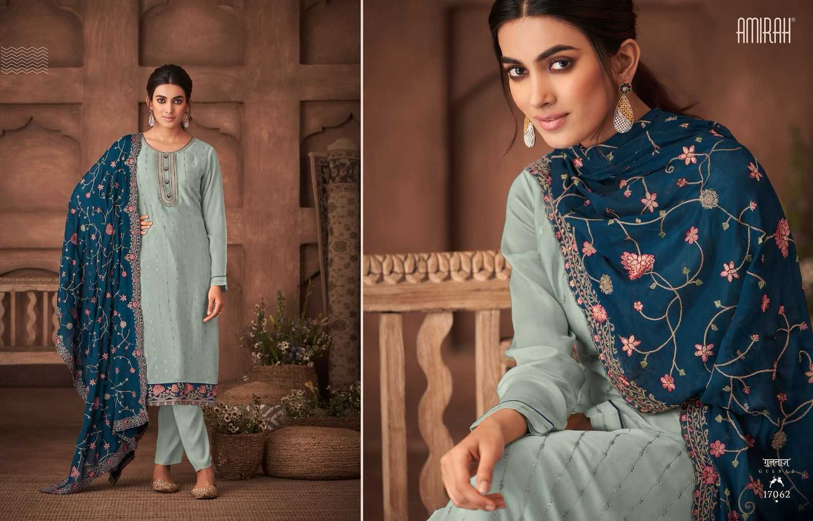 amirah gulnaz vol 2 designer embroidery work dress material festive wear catalog