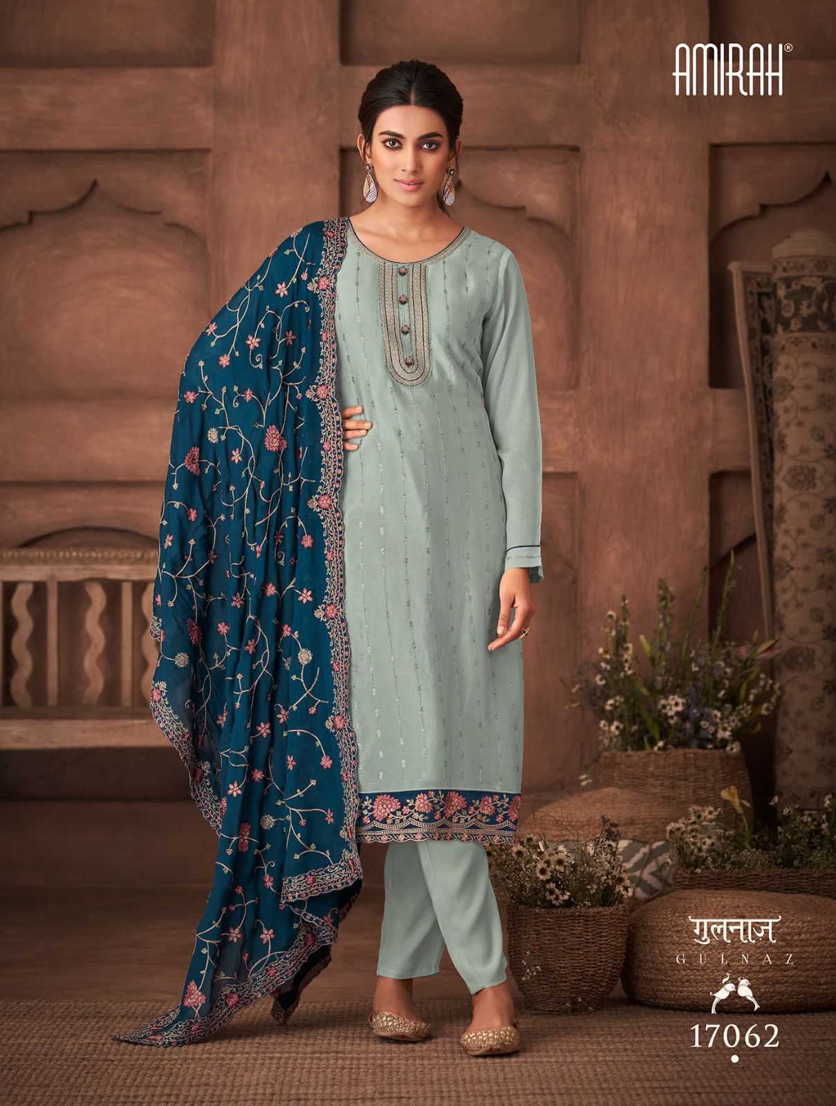 amirah gulnaz vol 2 designer embroidery work dress material festive wear catalog