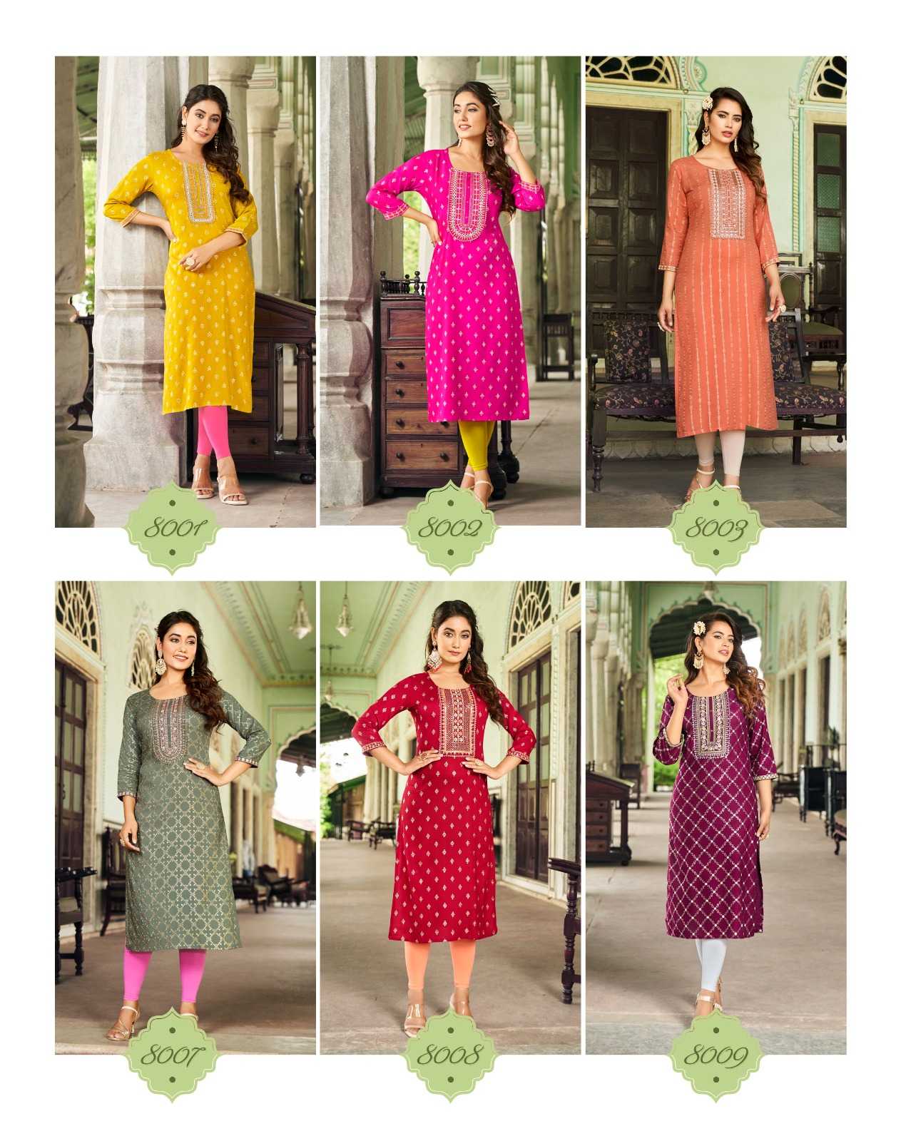 diya trends victoriya vol 8 readymade fancy straight kurti in plus size