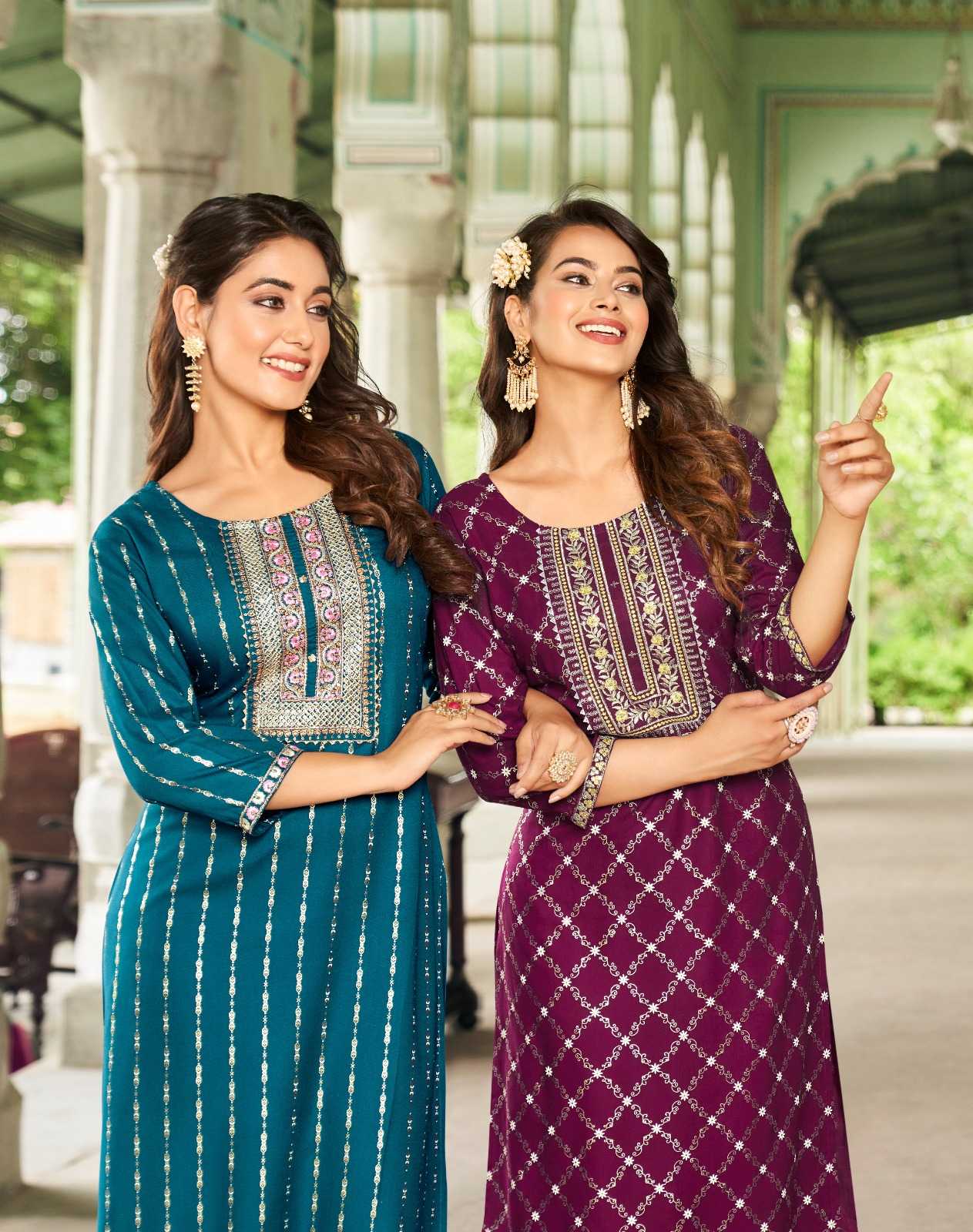 diya trends victoriya vol 8 readymade fancy straight kurti in plus size