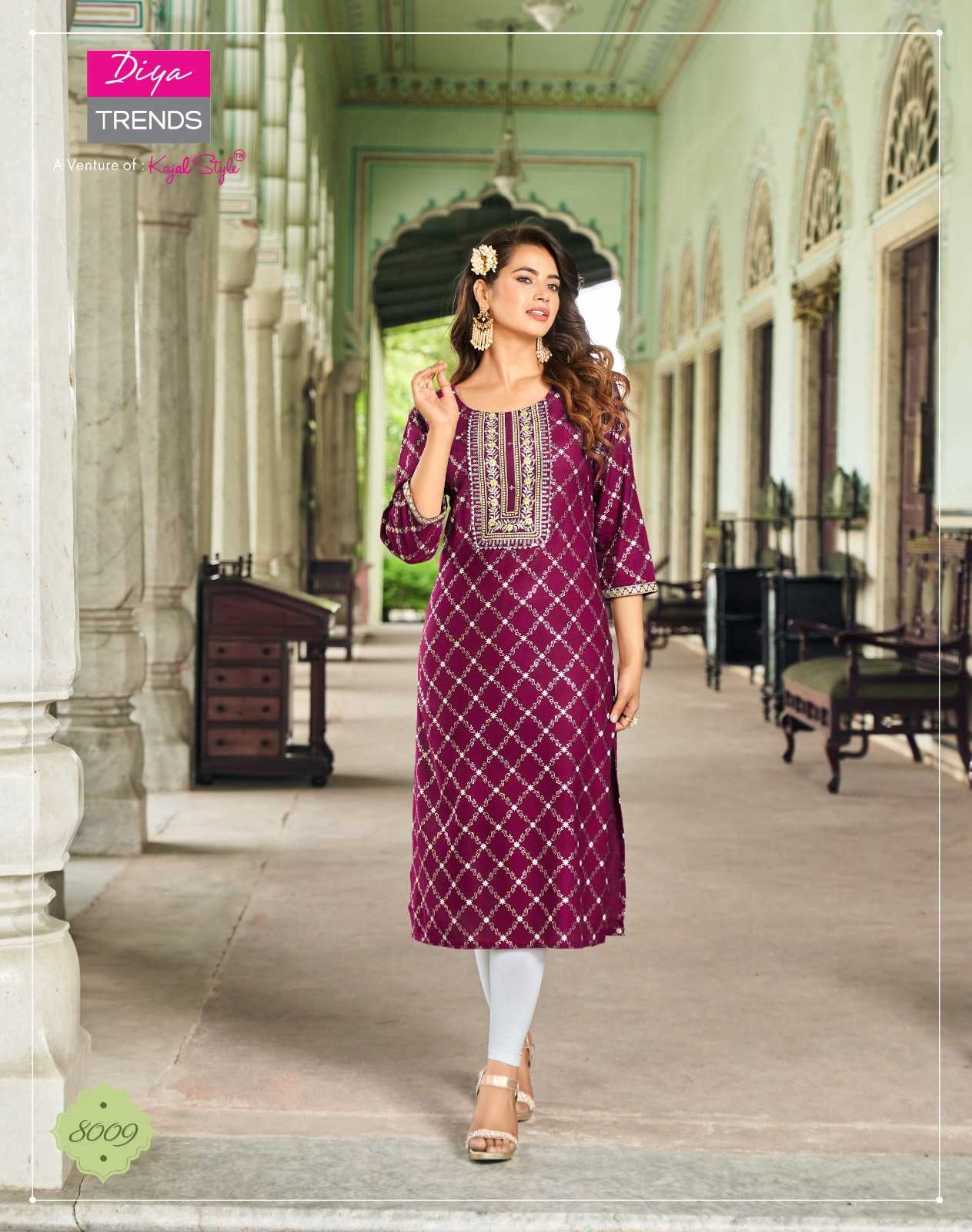 diya trends victoriya vol 8 readymade fancy straight kurti in plus size