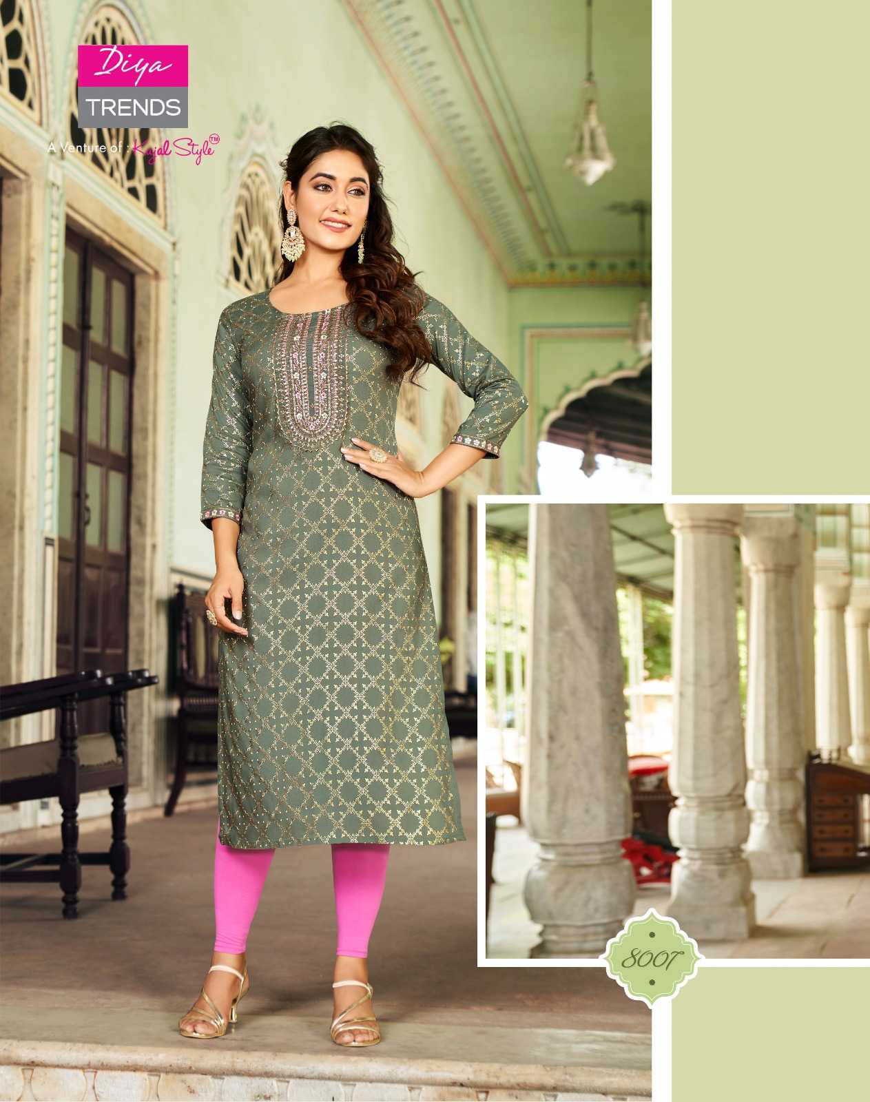 diya trends victoriya vol 8 readymade fancy straight kurti in plus size
