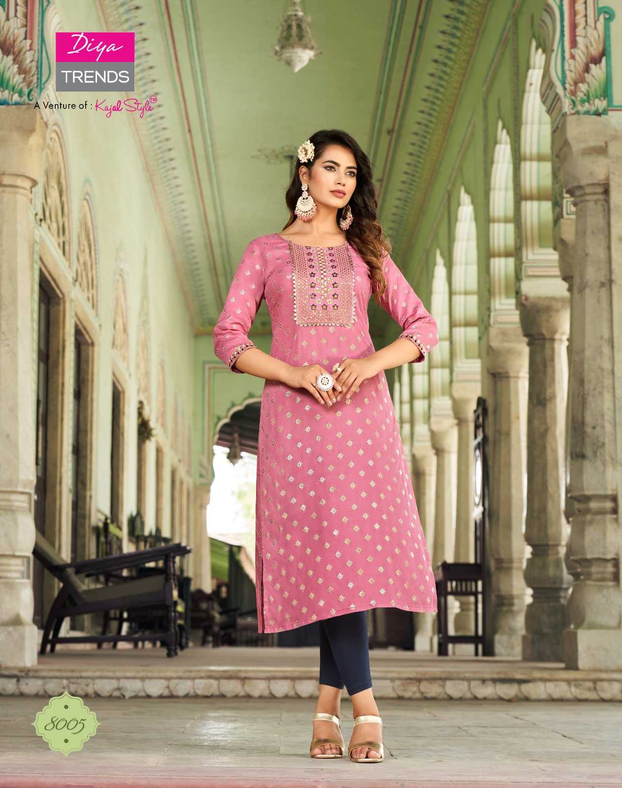 diya trends victoriya vol 8 readymade fancy straight kurti in plus size