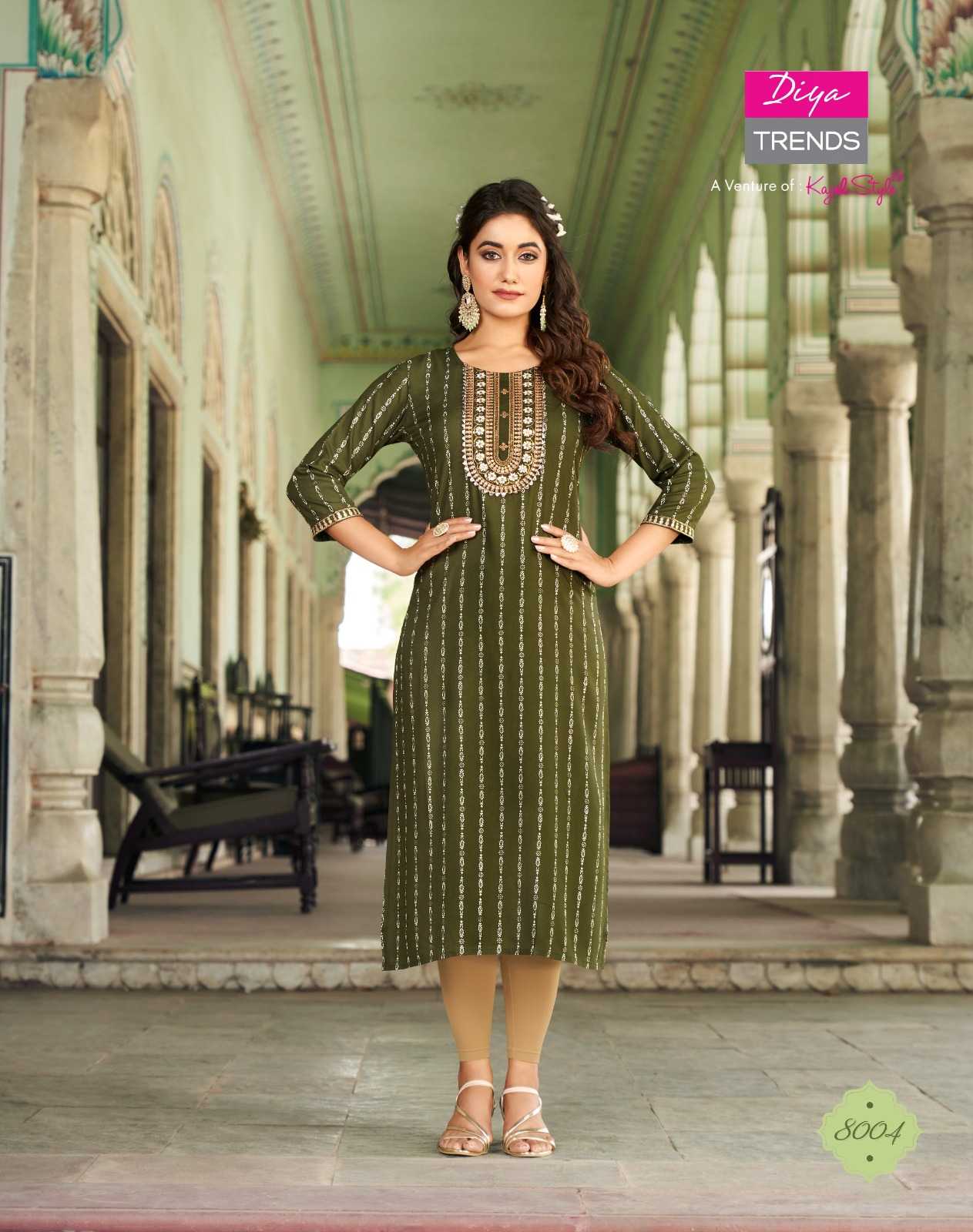 diya trends victoriya vol 8 readymade fancy straight kurti in plus size