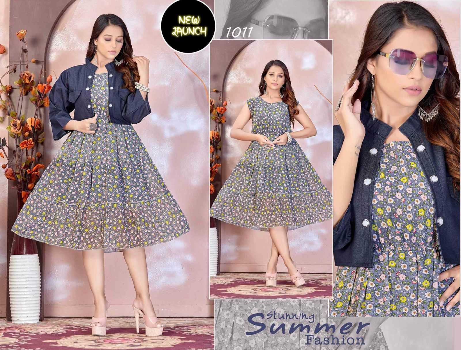 JLF CARRIE GEORGETTE WITH JACKET KURTI CATALOG