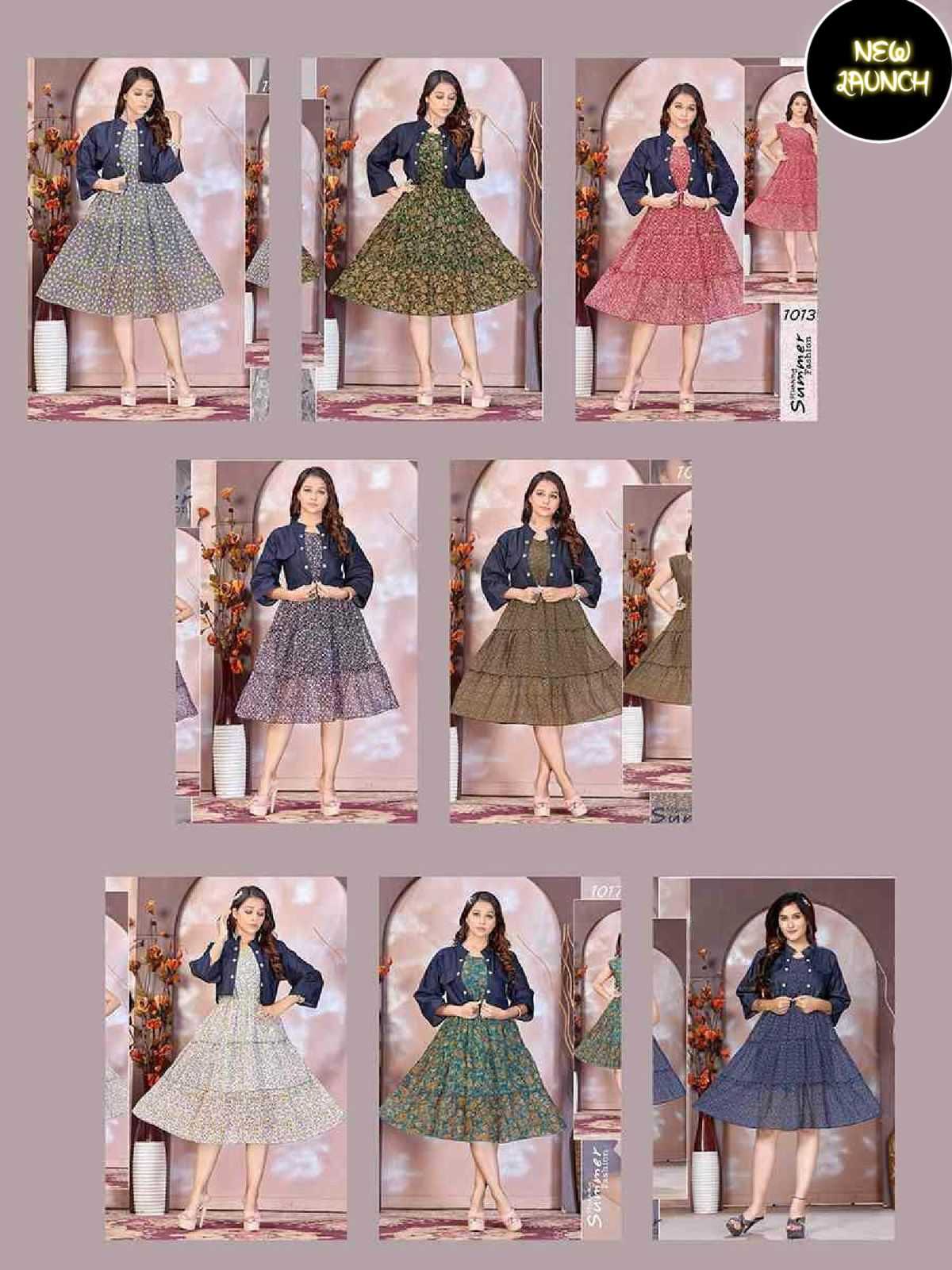 JLF CARRIE GEORGETTE WITH JACKET KURTI CATALOG