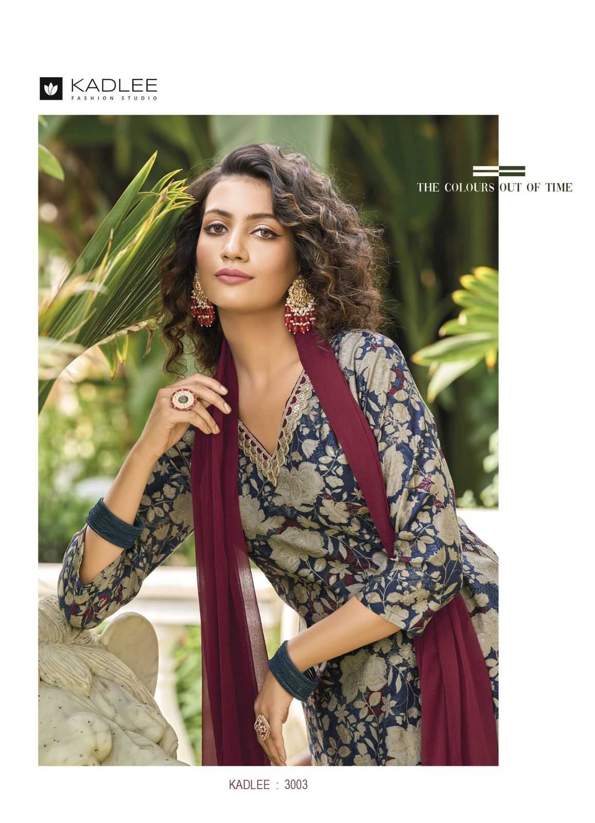 kadlee launch blossom fancy handwork kurti with afgani pant and dupatta catalog
