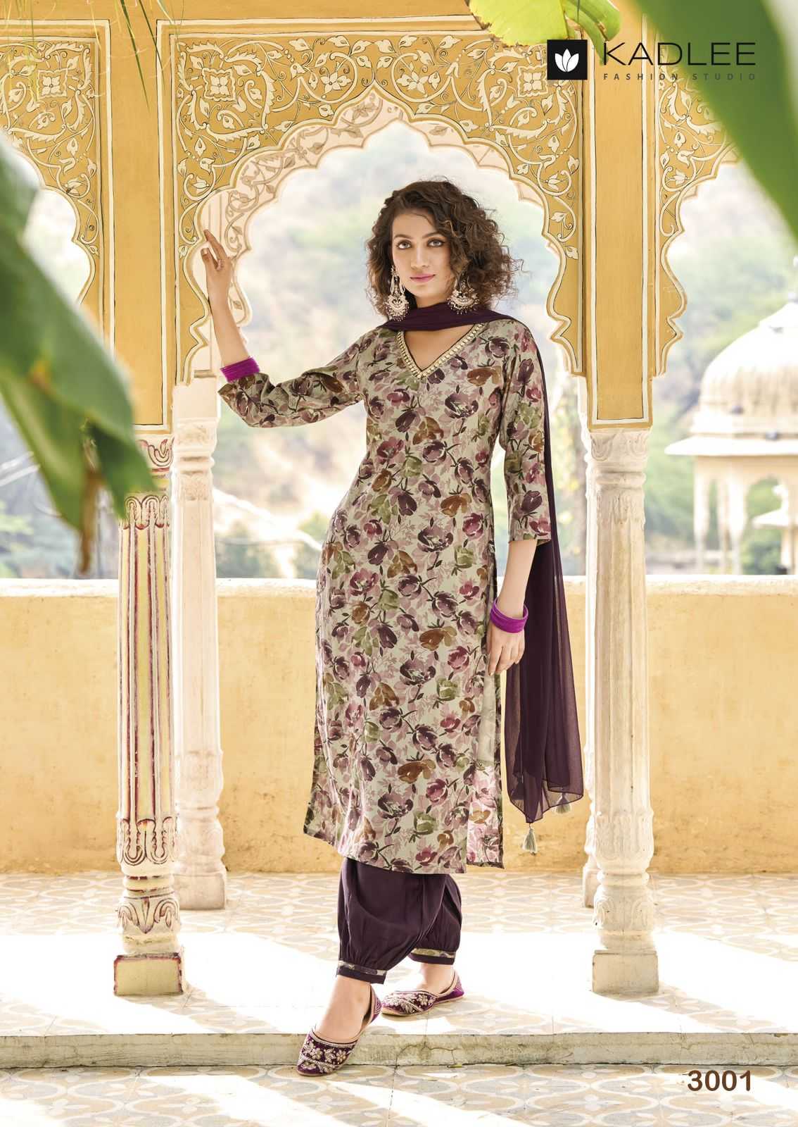 kadlee launch blossom fancy handwork kurti with afgani pant and dupatta catalog