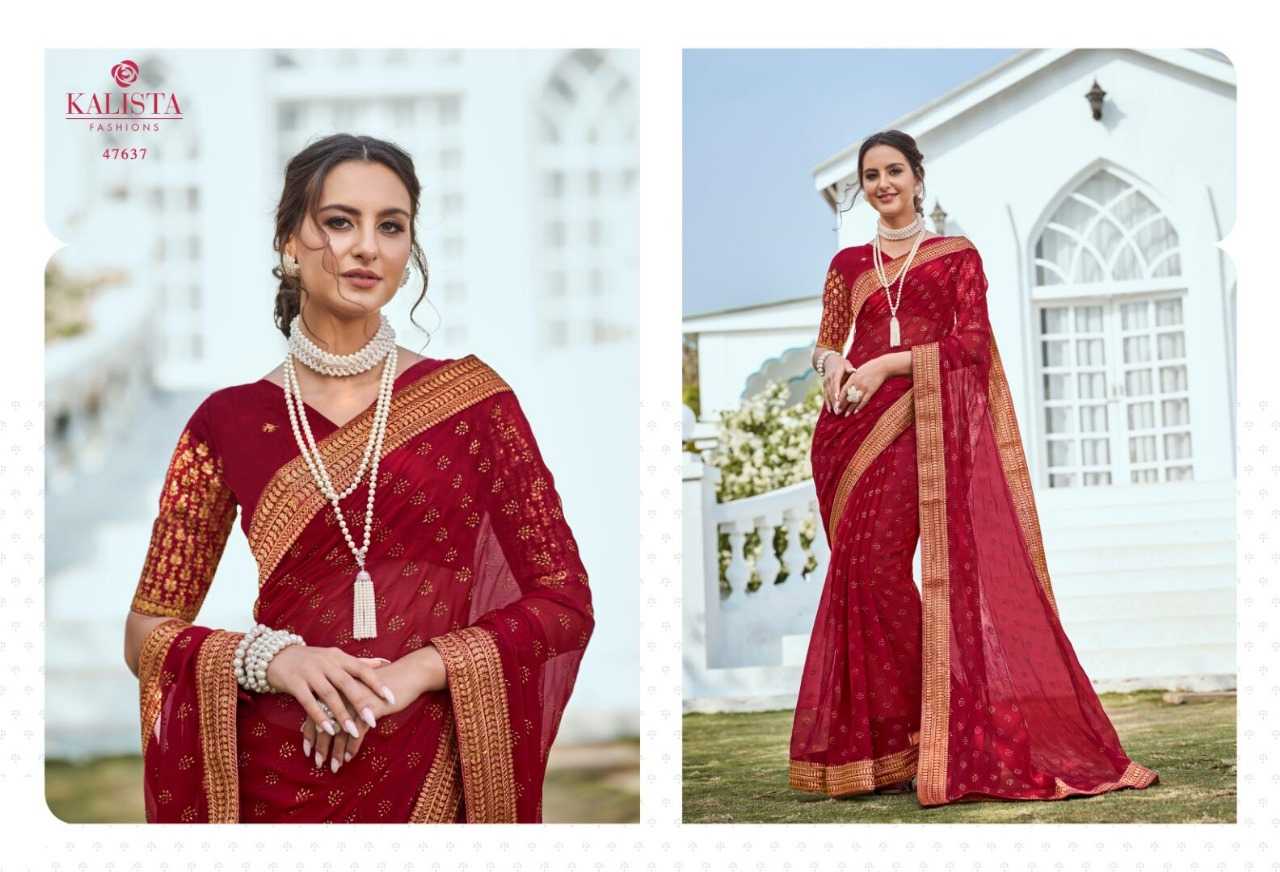 kalista fashion dreamz collection elegant mirror work designer sarees