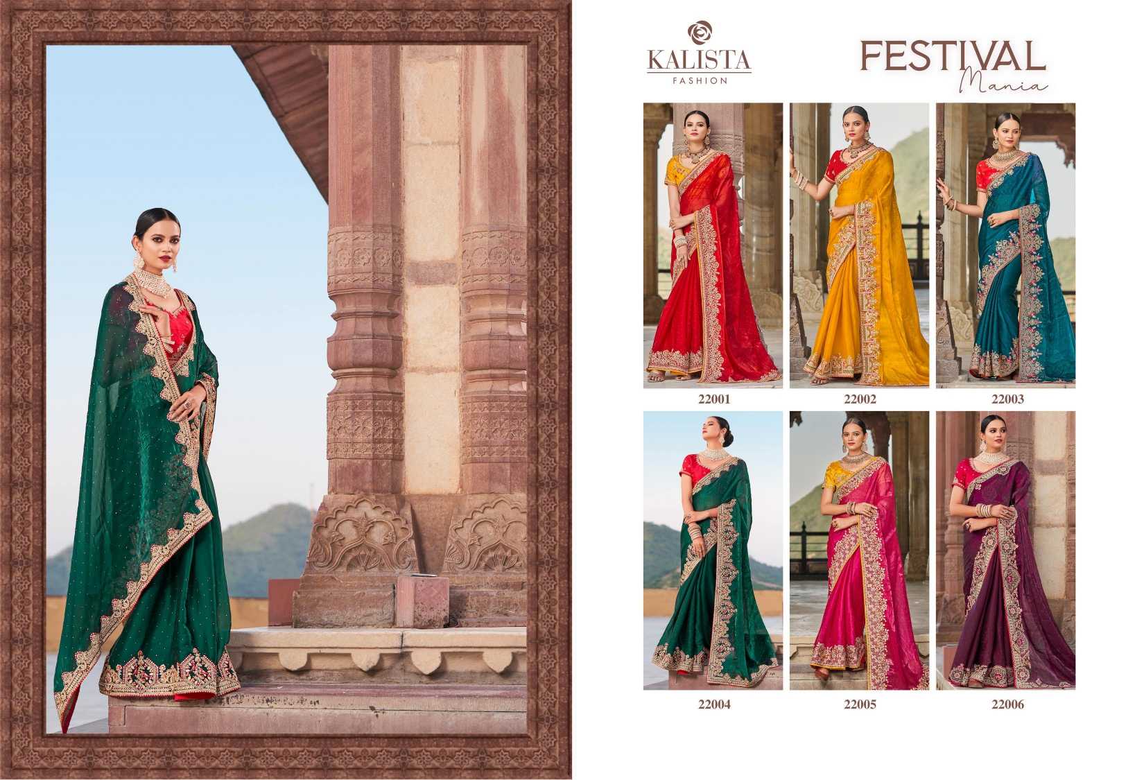 kalista fashion festival mania designer occasion wear work sarees