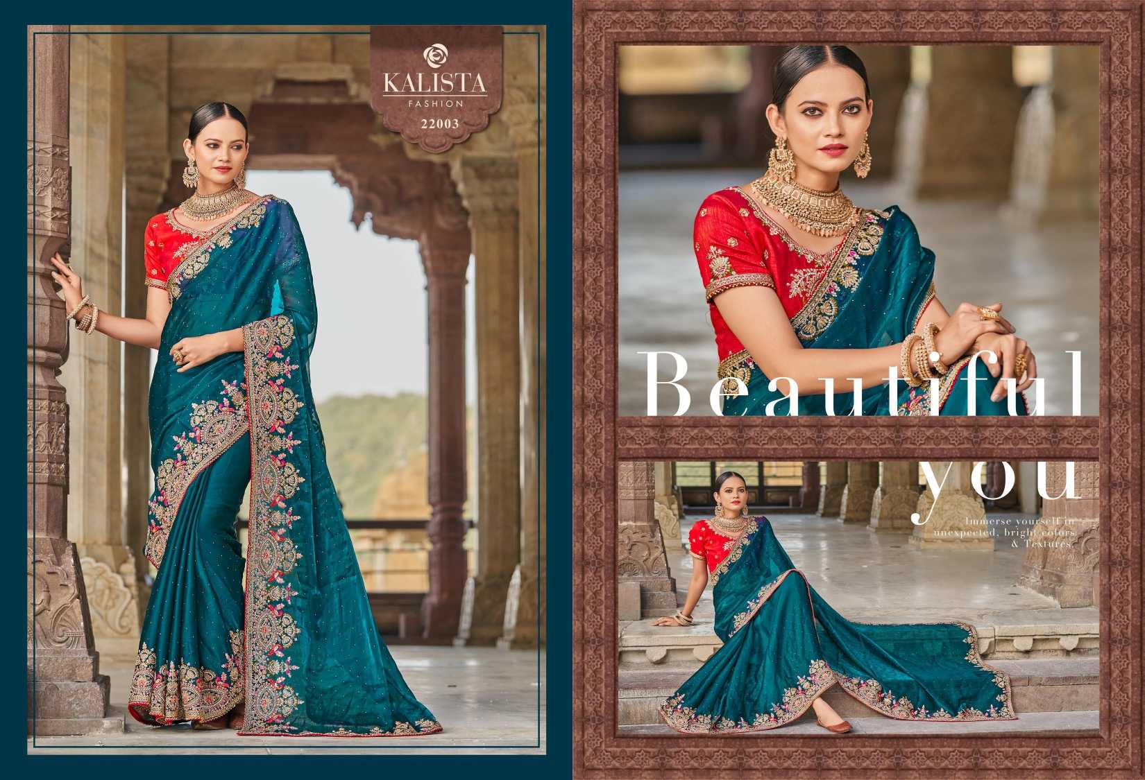 kalista fashion festival mania designer occasion wear work sarees