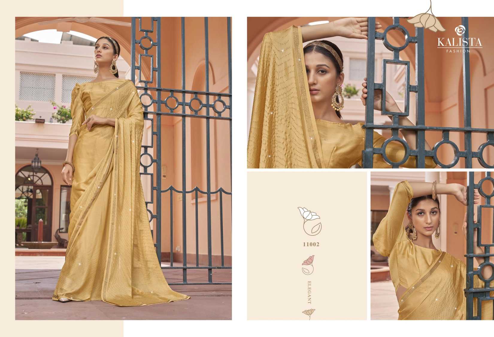 kalista fashion inara designer party wear swarovski work sarees