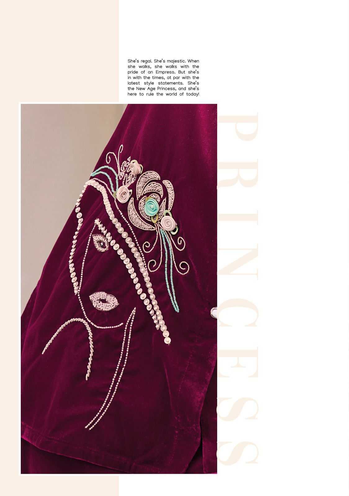 lady leela marbles vol 2 readymade velvet winter designer cord set