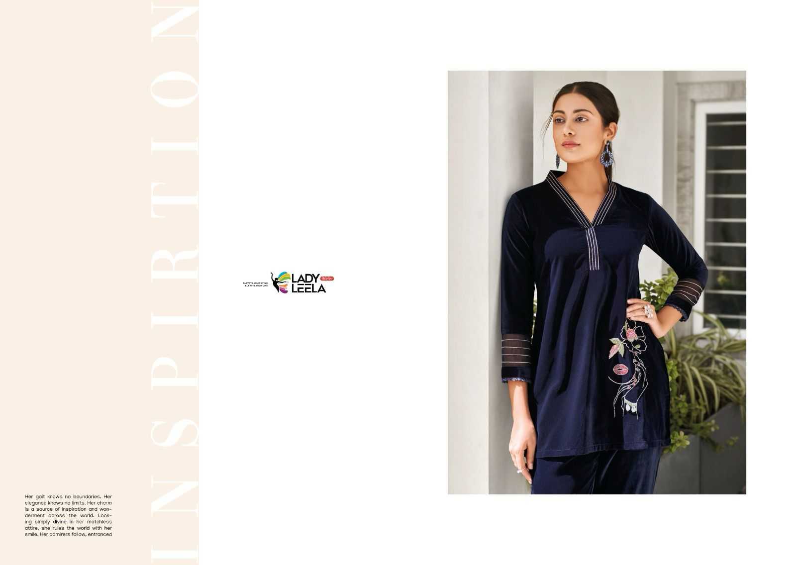 lady leela marbles vol 2 readymade velvet winter designer cord set