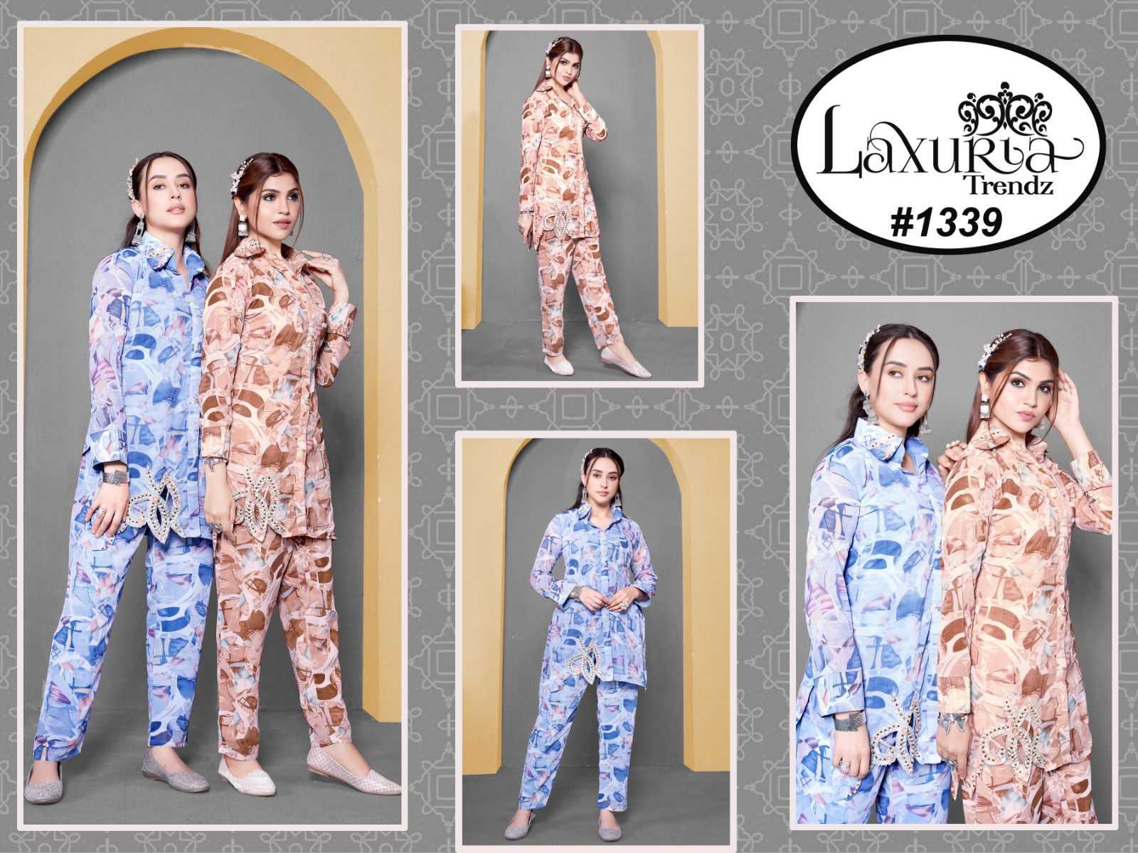 laxuria 1339 readymade classy handwork western wear cord set