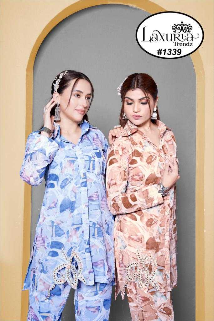 laxuria 1339 readymade classy handwork western wear cord set