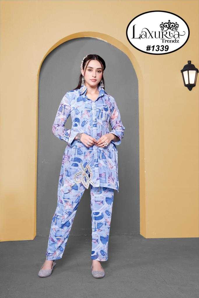 laxuria 1339 readymade classy handwork western wear cord set