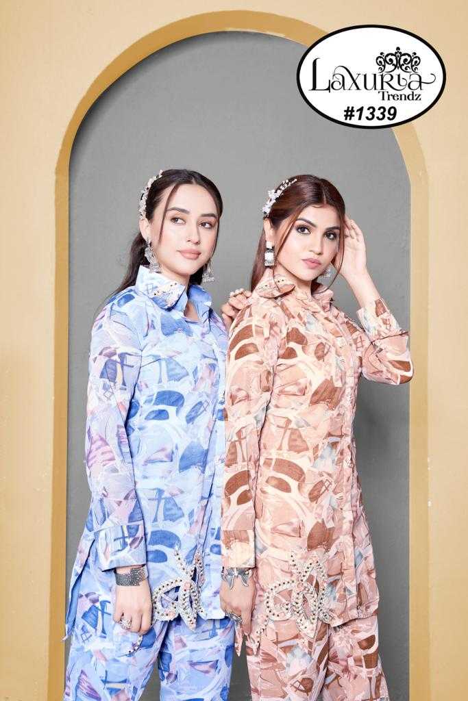 laxuria 1339 readymade classy handwork western wear cord set