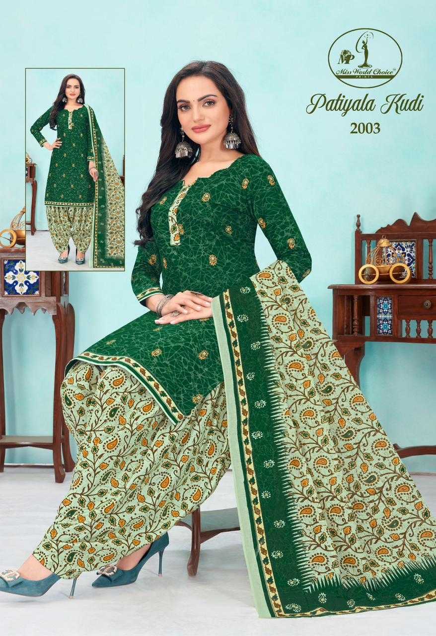 miss world patiyala kudi vol 2 cotton casual unstitch salwar kameez catalog