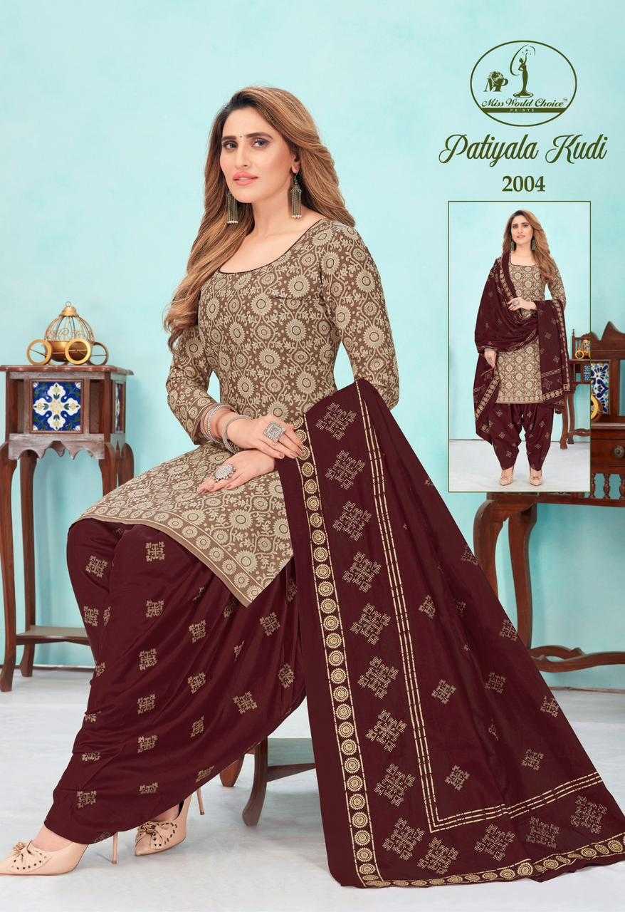miss world patiyala kudi vol 2 cotton casual unstitch salwar kameez catalog
