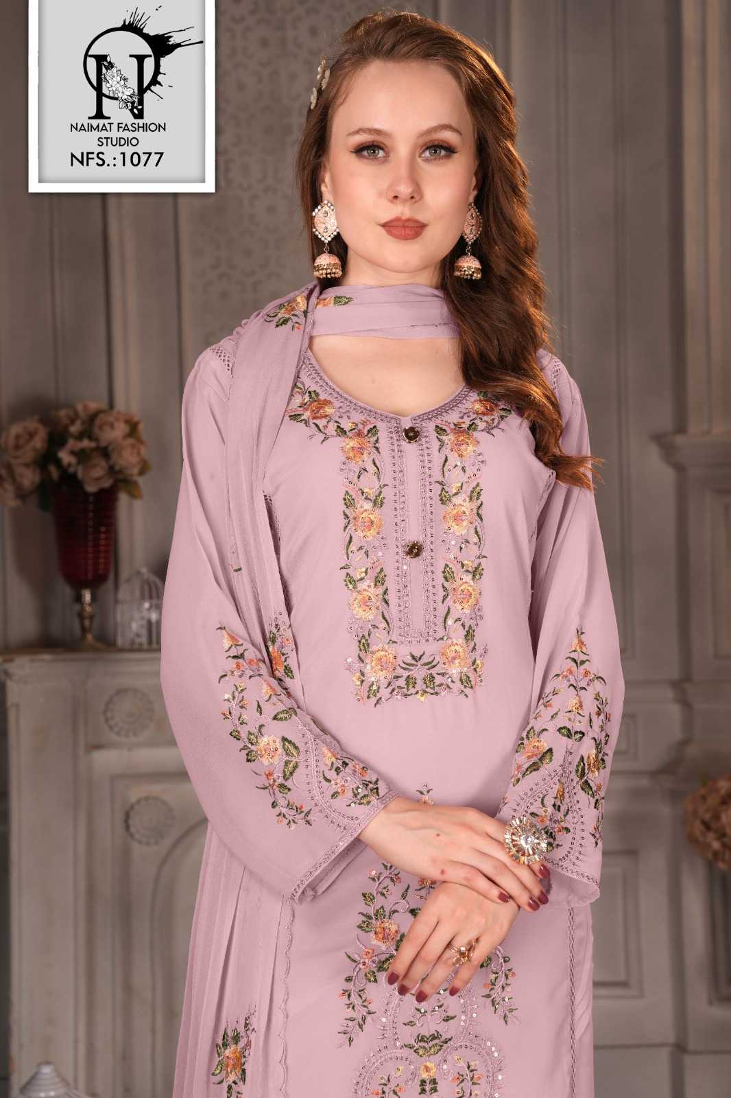 naimat 1077 pakistani readymade kurti bottom dupatta with embroidery work catalog