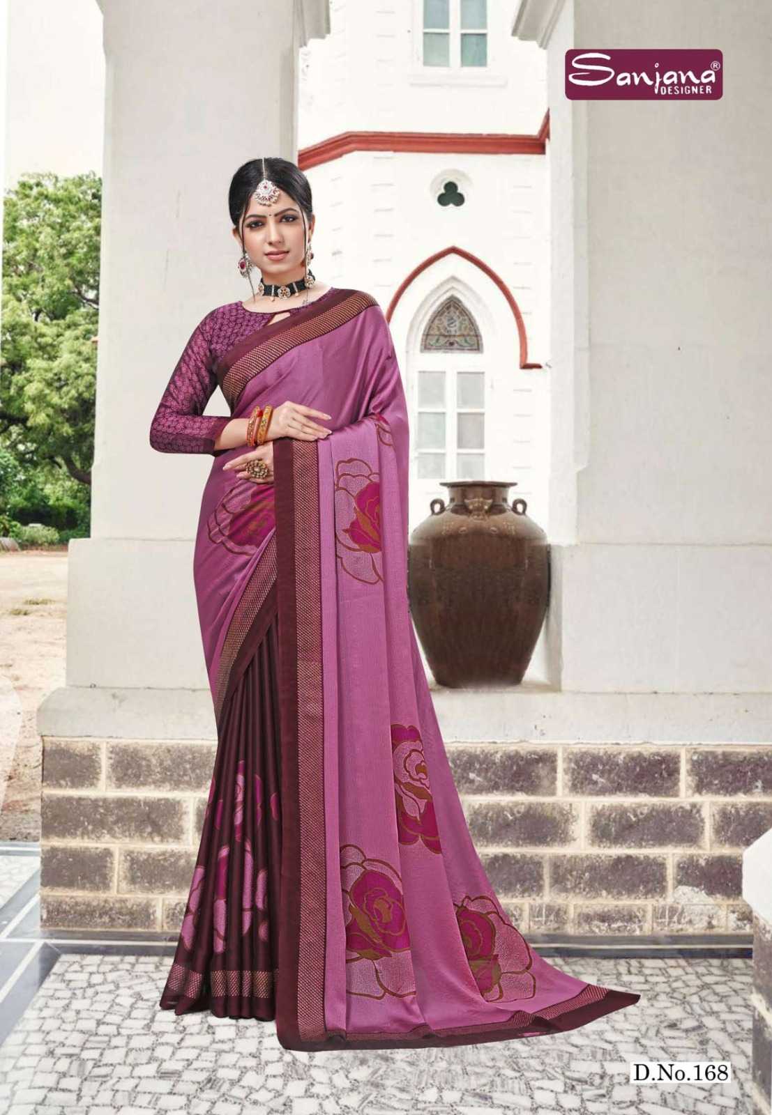 popcorn vol 28 by sanjana designer moss chiffon zari print sarees