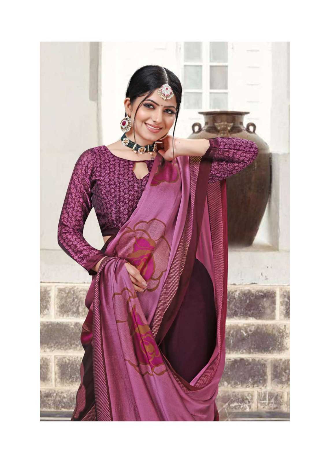 popcorn vol 28 by sanjana designer moss chiffon zari print sarees