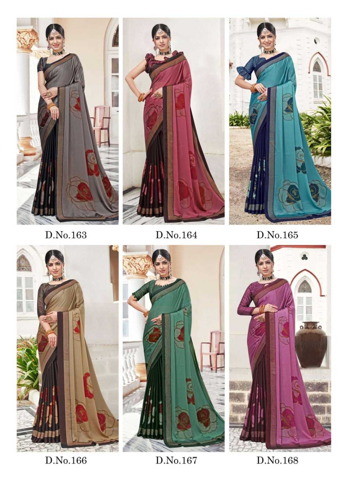 popcorn vol 28 by sanjana designer moss chiffon zari print sarees