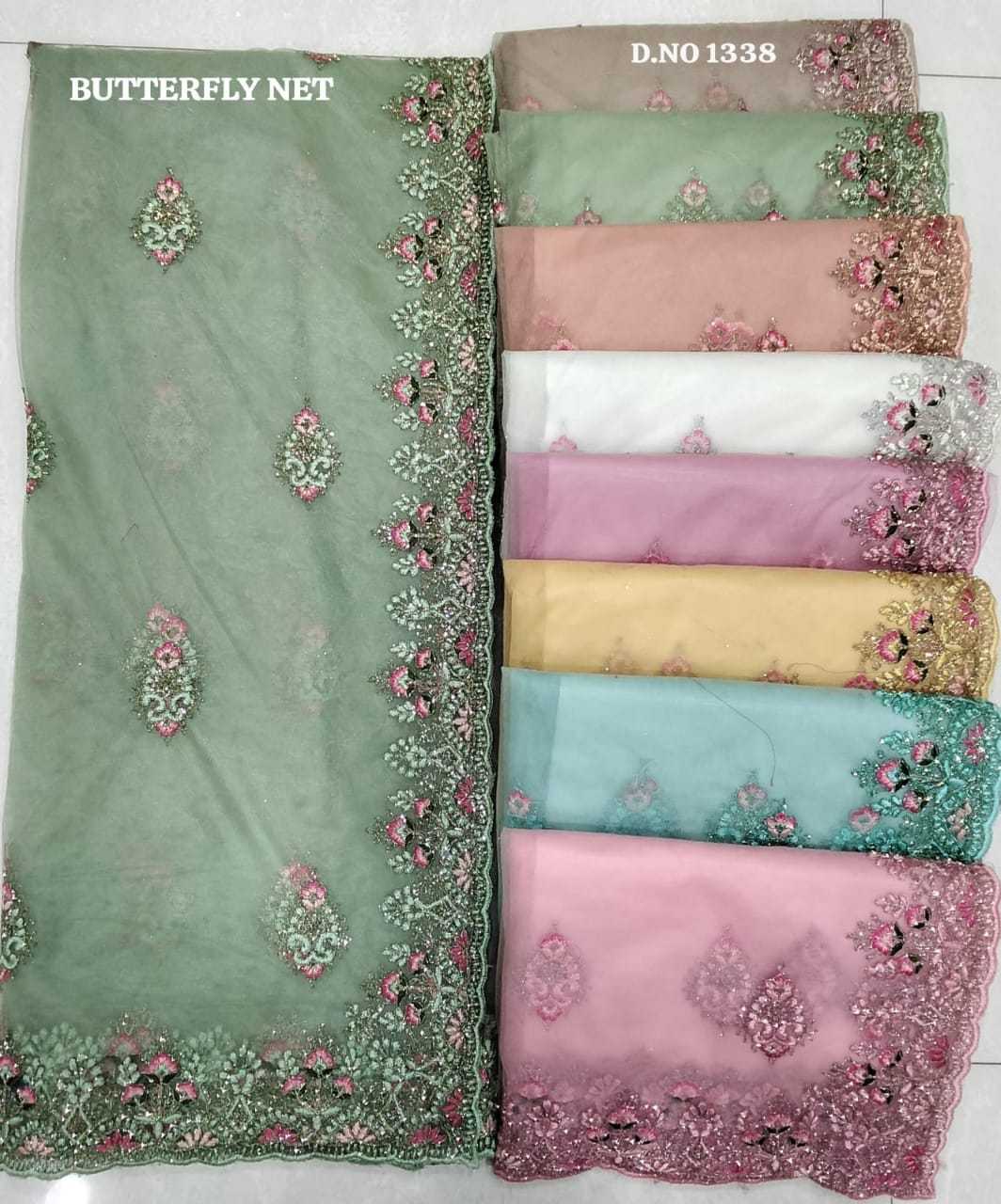 pr wow designer party wear net sarees non catalogue