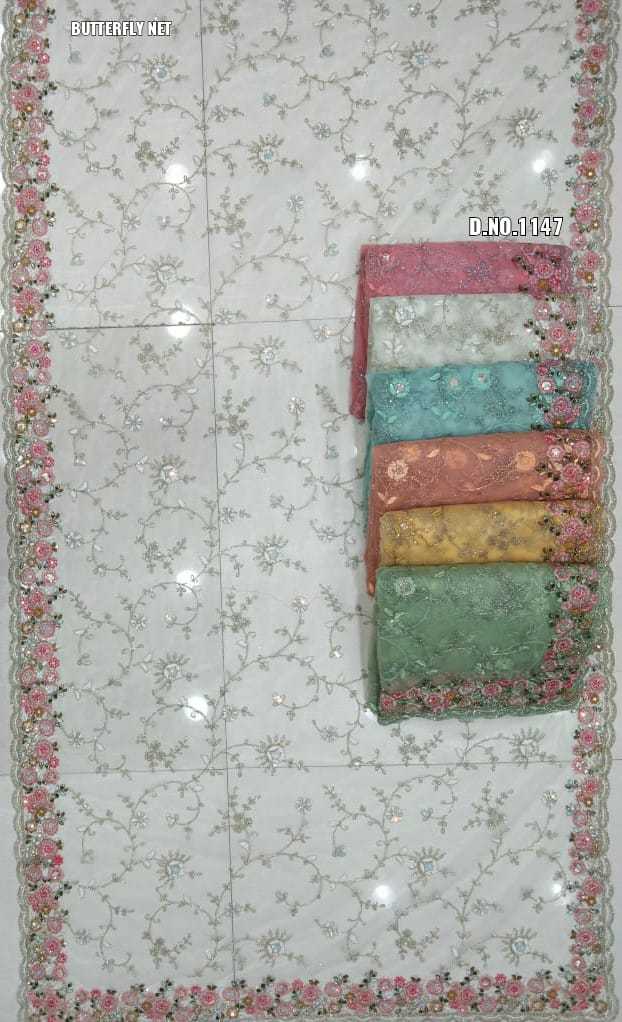 pr wow designer party wear net sarees non catalogue