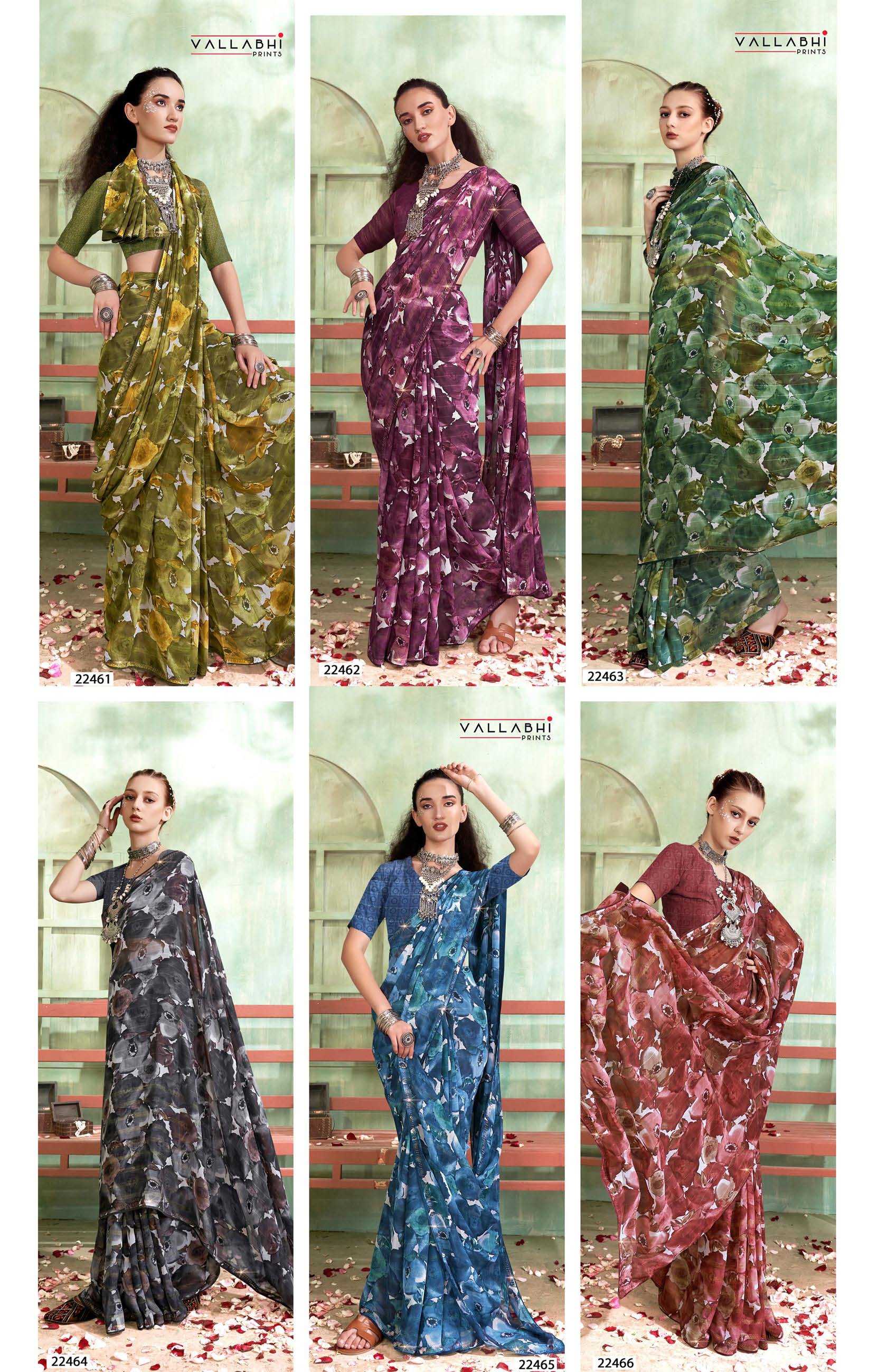 prabhati vol 2 by vallabhi prints fancy georgette sarees catalog