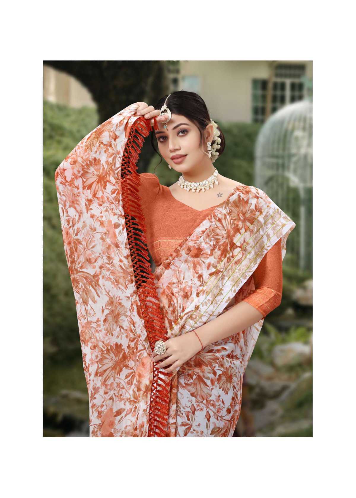 radha vol 2 by sanjana designer fancy weightless jacquard border sarees catalog