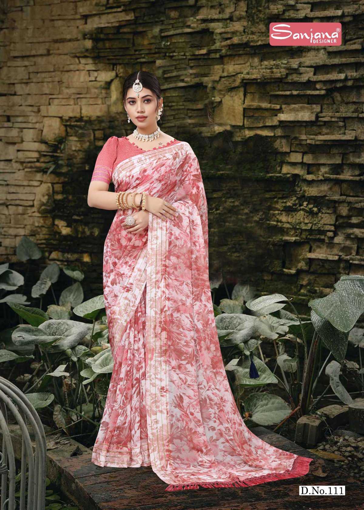 radha vol 2 by sanjana designer fancy weightless jacquard border sarees catalog