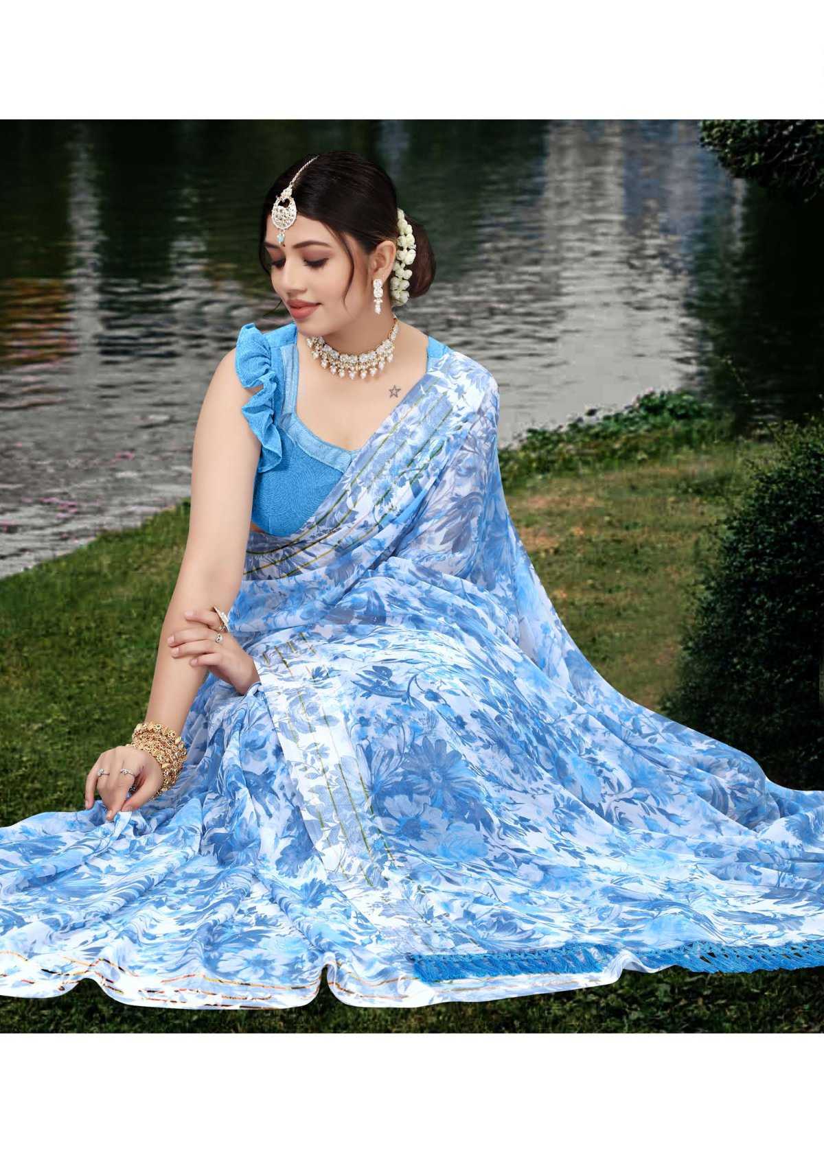 radha vol 2 by sanjana designer fancy weightless jacquard border sarees catalog