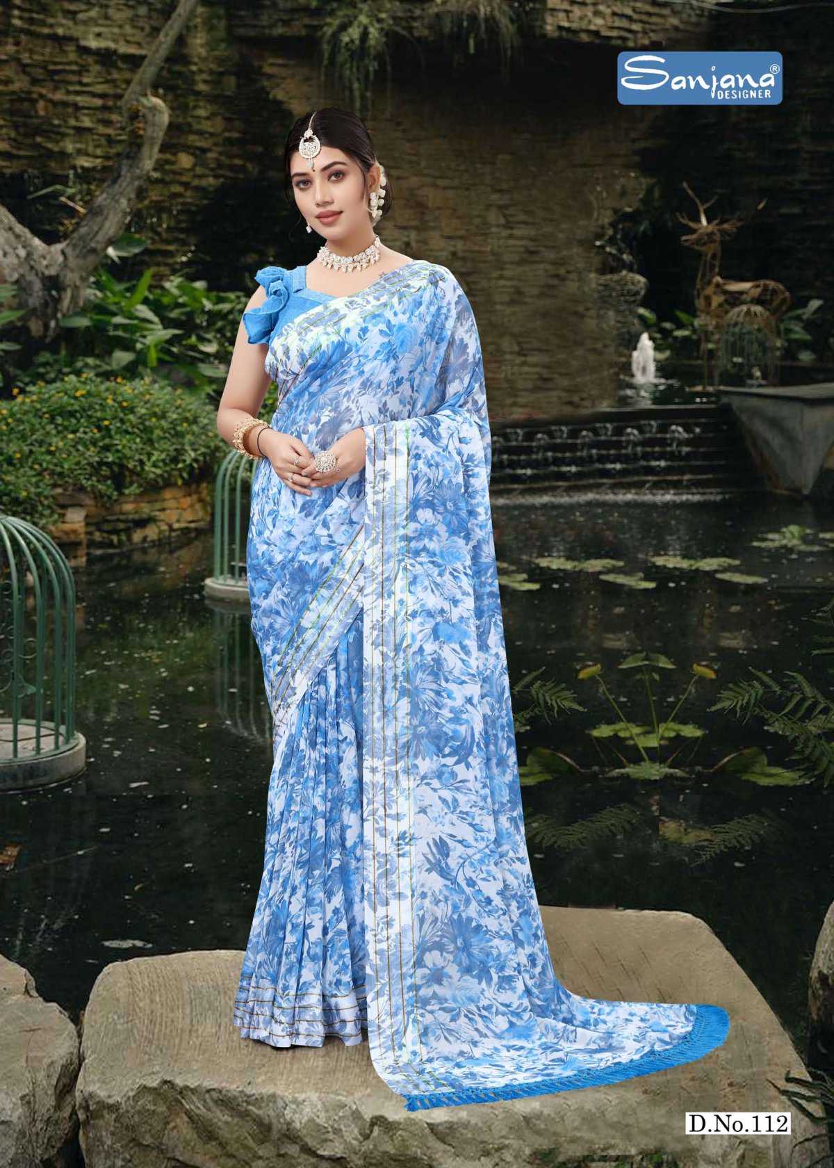 radha vol 2 by sanjana designer fancy weightless jacquard border sarees catalog