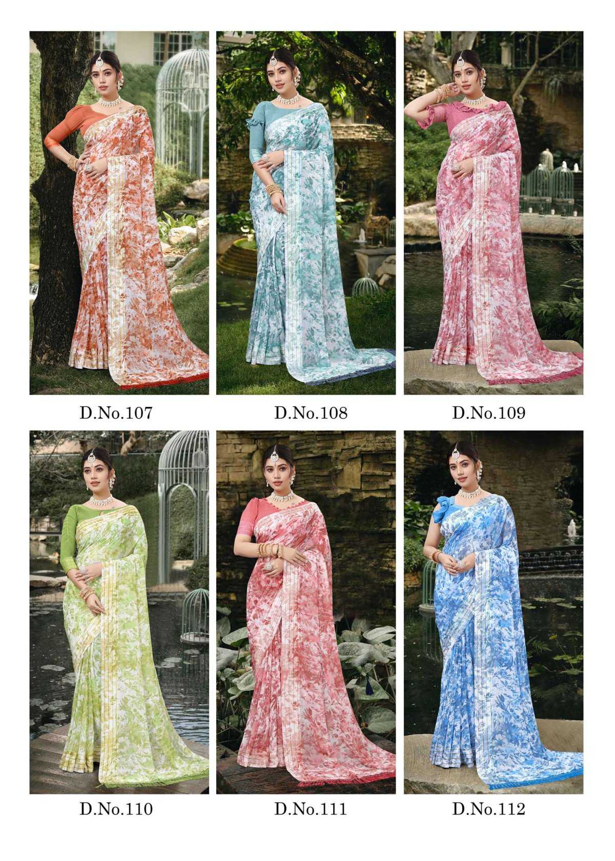 radha vol 2 by sanjana designer fancy weightless jacquard border sarees catalog
