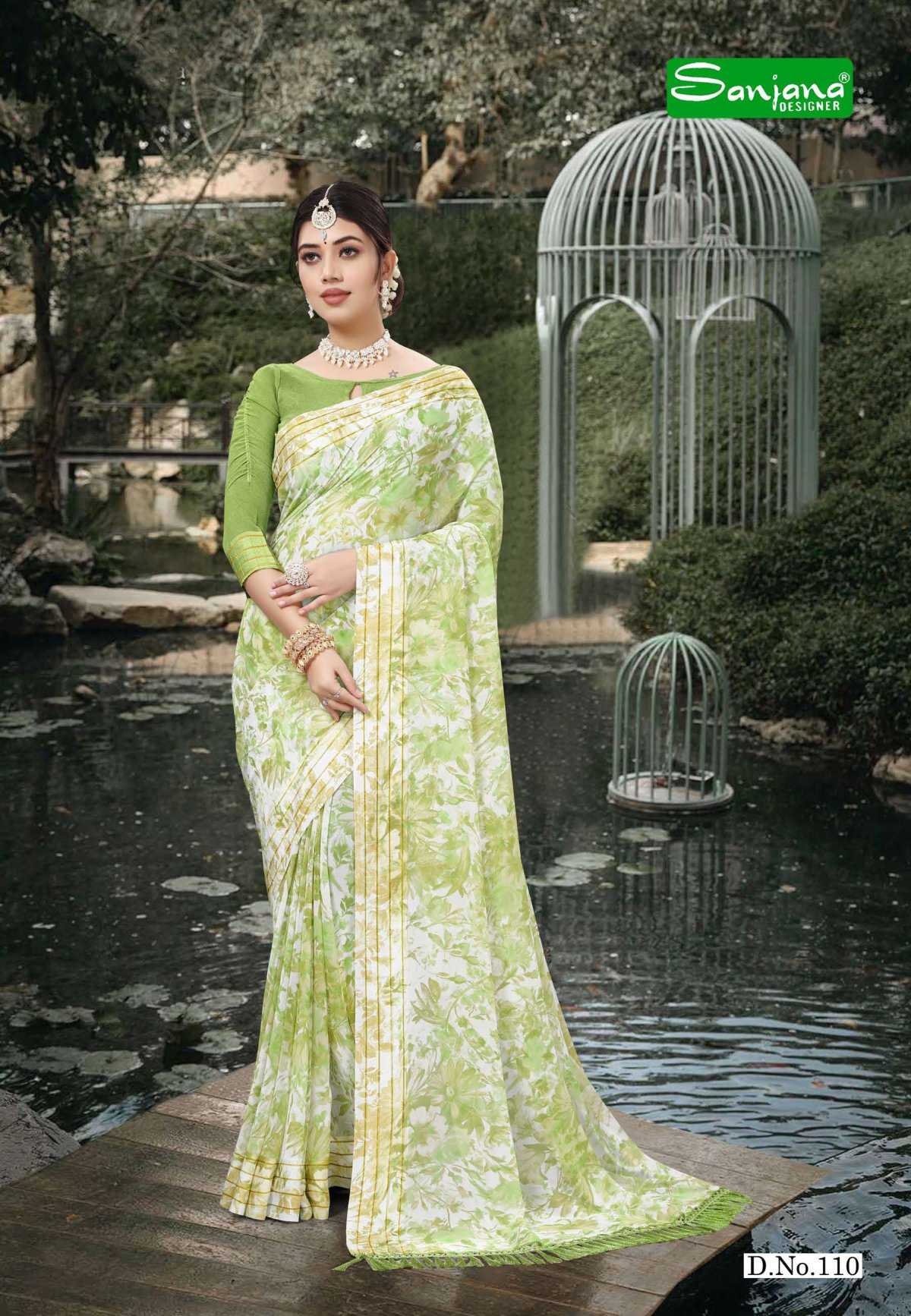 radha vol 2 by sanjana designer fancy weightless jacquard border sarees catalog